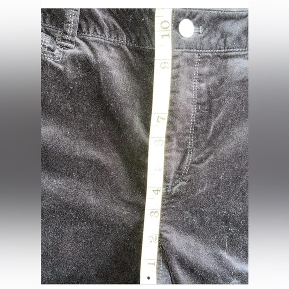 Talbots woman Heritage black velour‎ cropped pants size 16W Y2K mid rise cotton - Picture 10 of 10